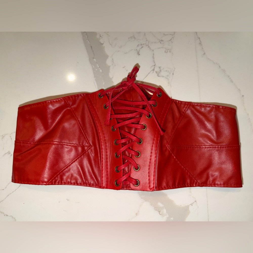 VILA Red Textured Fabric